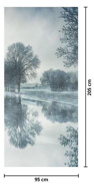 Fototapeta na dvere - Zimná príroda (95x205cm)