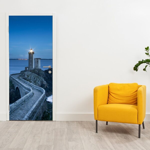 Fototapeta na dvere - Maják a more (95x205cm)