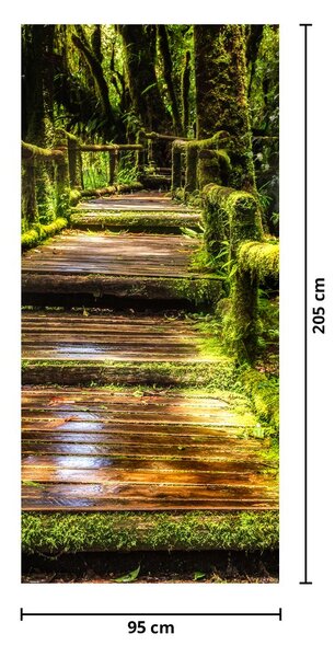 Fototapeta na dvere - Schody v dažďovom pralese (95x205cm)