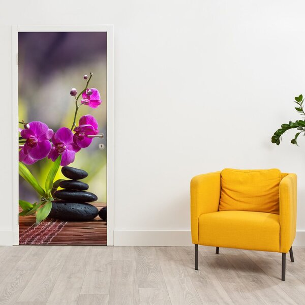 Fototapeta na dvere - SPA a kamene (95x205cm)