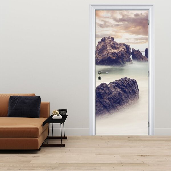 Fototapeta na dvere - Útesy v hmle (95x205cm)