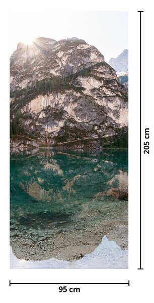 Fototapeta na dvere - Horské jazero (95x205cm)