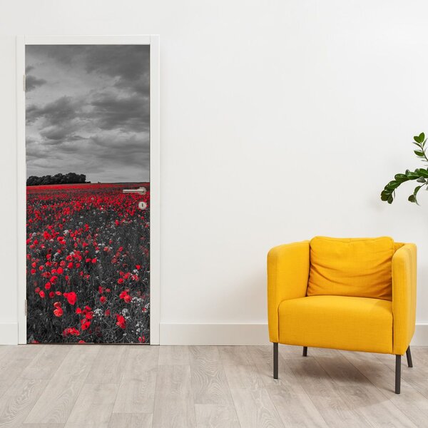 Fototapeta na dvere - Vlčie maky (95x205cm)