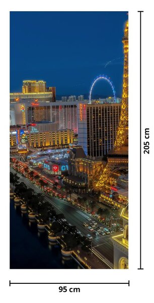 Fototapeta na dvere - Nočný Las Vegas (95x205cm)