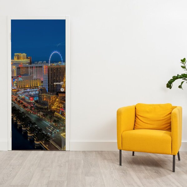 Fototapeta na dvere - Nočný Las Vegas (95x205cm)