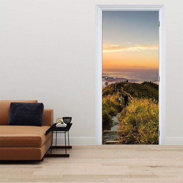 Fototapeta na dvere - Hory pri západe slnka (95x205cm)