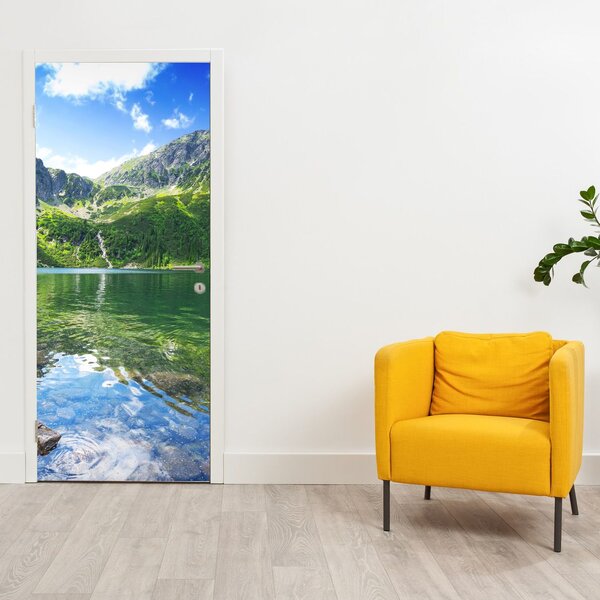 Fototapeta na dvere - Jazero v Tatrách (95x205cm)