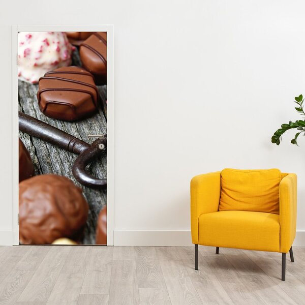 Fototapeta na dvere - Čokoláda a kľúč (95x205cm)