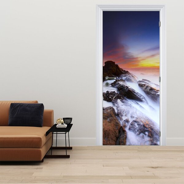 Fototapeta na dvere - Hora v hmle (95x205cm)