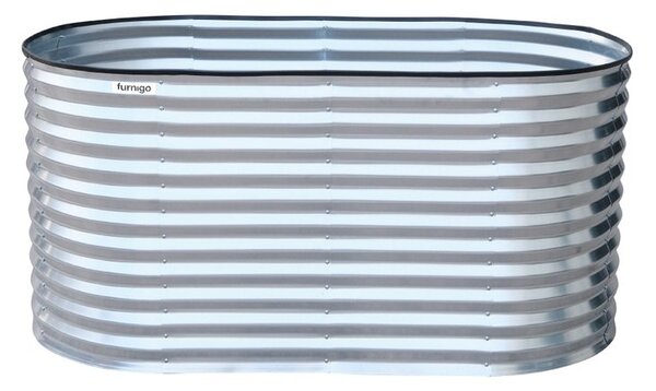 Furnigo Vyvýšený záhon 160x80x78 cm - strieborný