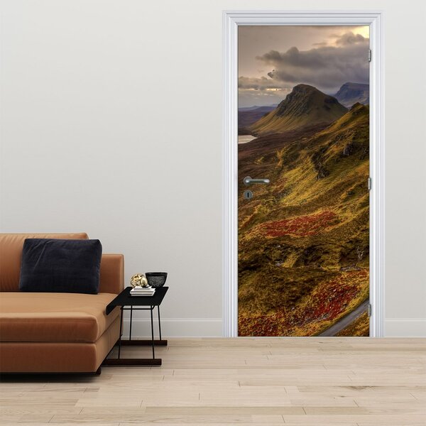 Fototapeta na dvere - Škótske hory (95x205cm)
