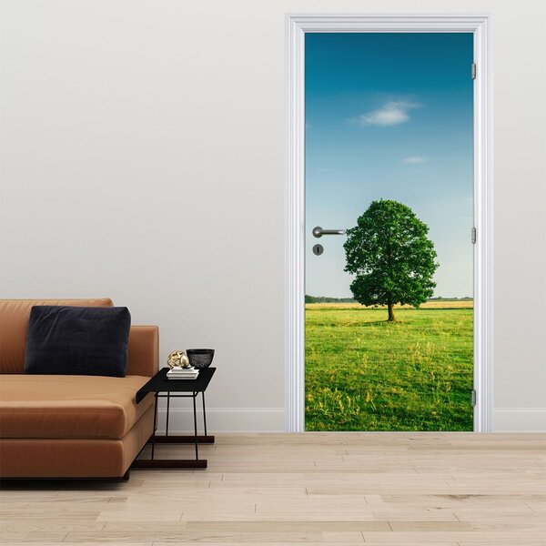Fototapeta na dvere - Strom na lúke (95x205cm)