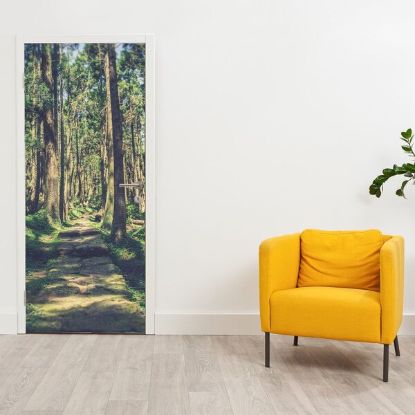 Fototapeta na dvere - Cesta medzi stromami (95x205cm)