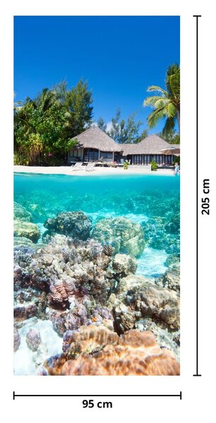 Fototapeta na dvere - Pláže na tropickom ostrove (95x205cm)