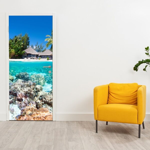 Fototapeta na dvere - Pláže na tropickom ostrove (95x205cm)