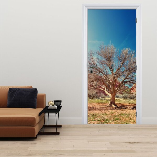 Fototapeta na dvere - Strom v púšti (95x205cm)