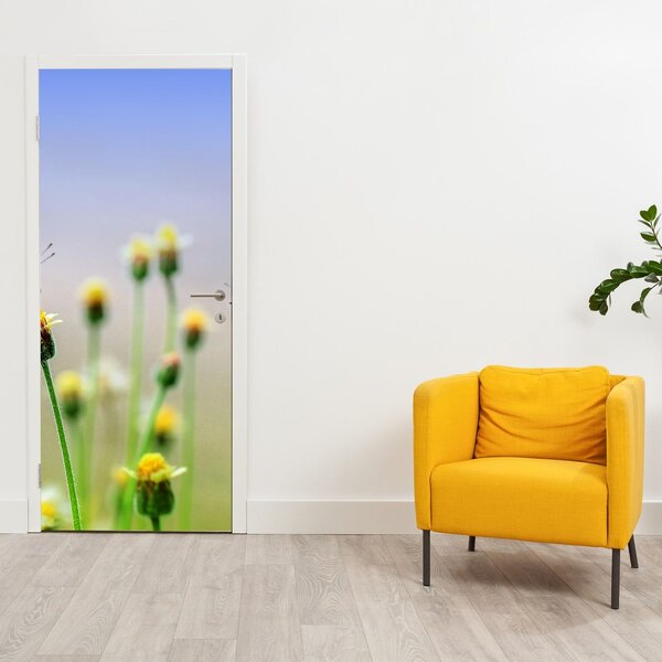 Fototapeta na dvere - Motýle na kvetine (95x205cm)