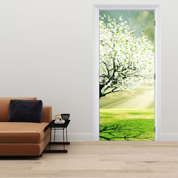 Fototapeta na dvere - Strom na lúke (95x205cm)
