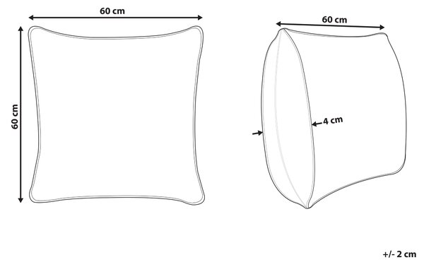 Dekoratívny vankúš viacfarebný bavlna polyester 60 x 60 cm geometrický abstraktný vzor s potlačou moderný dizajn doplnky