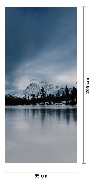 Fototapeta na dvere - Na zamrznutom jazere (95x205cm)