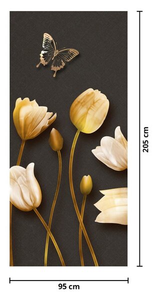 Fototapeta na dvere - Tulipány, abstraktné (95x205cm)