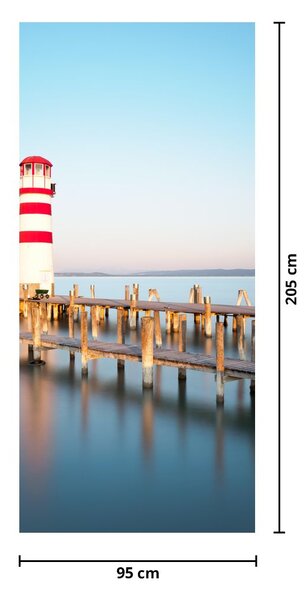 Fototapeta na dvere - Maják za úsvitu (95x205cm)