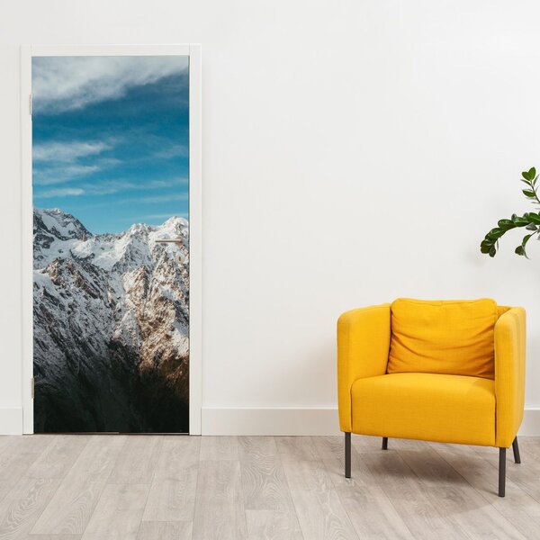 Fototapeta na dvere - Zasnežené vrcholky (95x205cm)