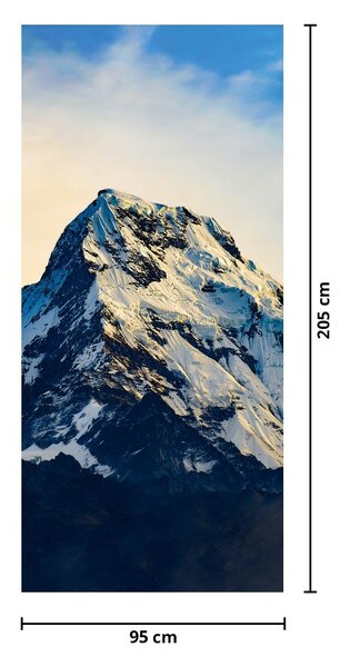 Fototapeta na dvere - Zasnežené hory (95x205cm)