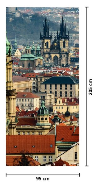 Fototapeta na dvere - Panorama Prahy (95x205cm)