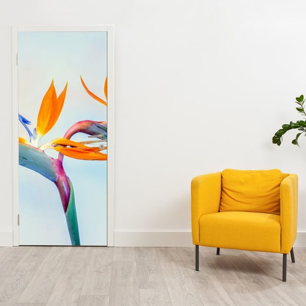 Fototapeta na dvere - Kvety Strelície (95x205cm)