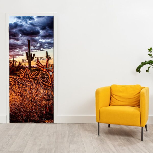 Fototapeta na dvere - Zlatá hodinka púšte (95x205cm)