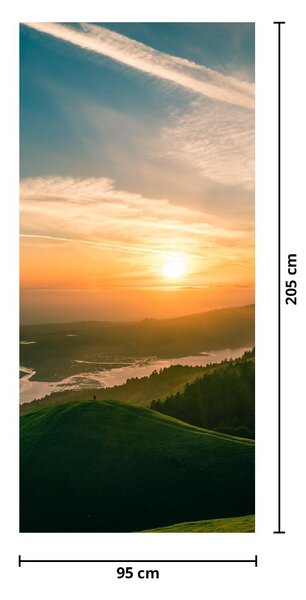 Fototapeta na dvere - Východ slnka nad morom (95x205cm)