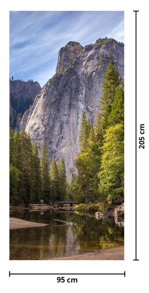 Fototapeta na dvere - Pod Yosemite skalou (95x205cm)