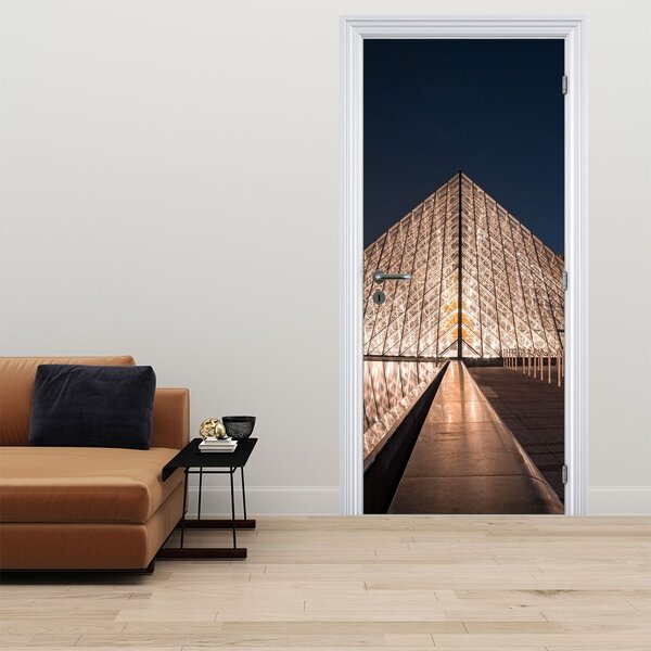 Fototapeta na dvere - Louvre v noci (95x205cm)