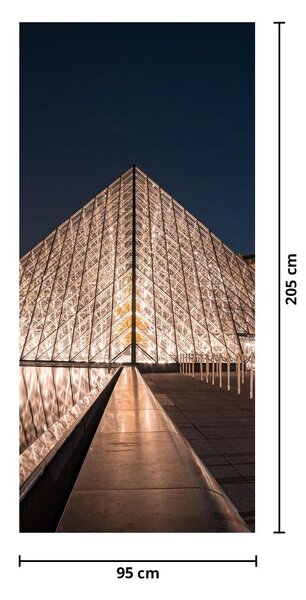 Fototapeta na dvere - Louvre v noci (95x205cm)