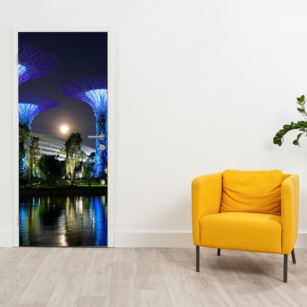Fototapeta na dvere - Spln v Singapurských záhradách (95x205cm)