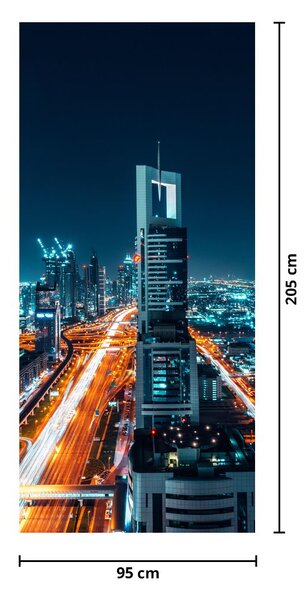 Fototapeta na dvere - Dubajská noc (95x205cm)