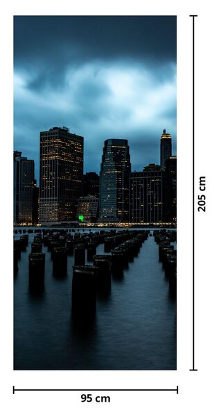 Fototapeta na dvere - Pohľad na mrakodrapy New Yorku (95x205cm)