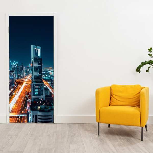 Fototapeta na dvere - Dubajská noc (95x205cm)