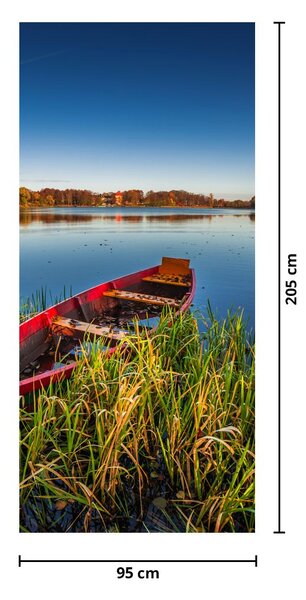 Fototapeta na dvere - Červená pramica (95x205cm)