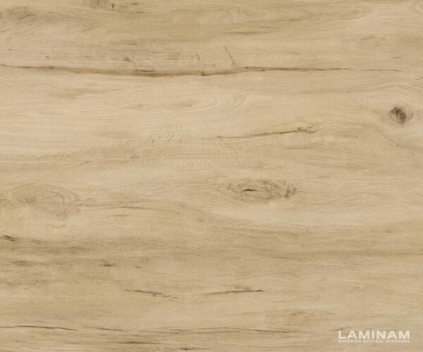 DELIFE Konzolový stolík Edge polygonálny 180×50 cm keramika Laminam® sabbia dubová farba Zentharo kov čierna