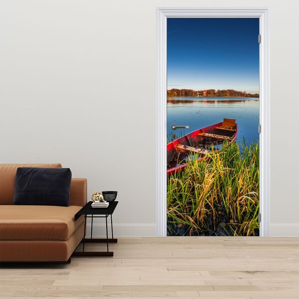Fototapeta na dvere - Červená pramica (95x205cm)