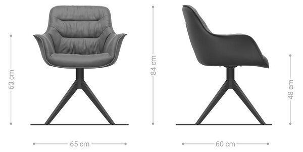 DELIFE Jedálenská stolička Kaira-Flex bouclé mäkký béžová krížová podstava široká grafitová 360° otočná s hojdacou funkciou