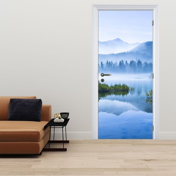 Fototapeta na dvere - Horské jazero (95x205cm)