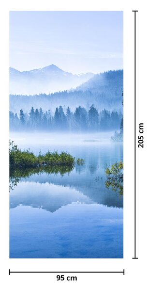 Fototapeta na dvere - Horské jazero (95x205cm)