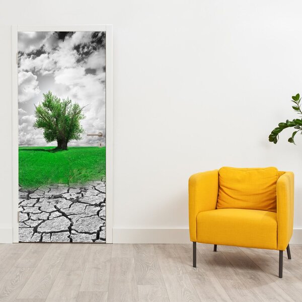 Fototapeta na dvere - Kus prírody v meste (95x205cm)