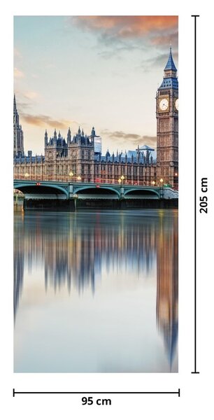 Fototapeta na dvere - Londýnsky Houses of Parliament (95x205cm)