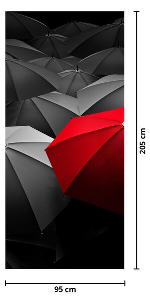 Fototapeta na dvere - Otvorené dáždniky (95x205cm)