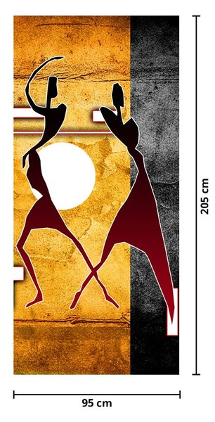 Fototapeta na dvere - Staroveká maľba (95x205cm)