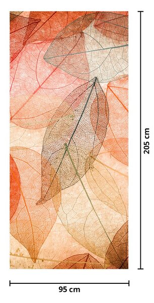 Fototapeta na dvere - Maľované jesenné lístie (95x205cm)